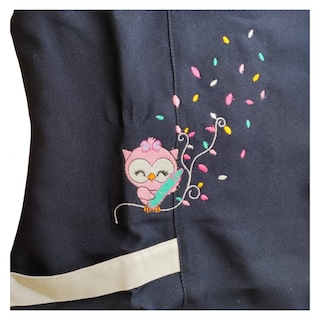 Foto 3 | Delantal Wiltex Con Diseño De Búho Azul Marino Para Educadores - Venta Internacional.