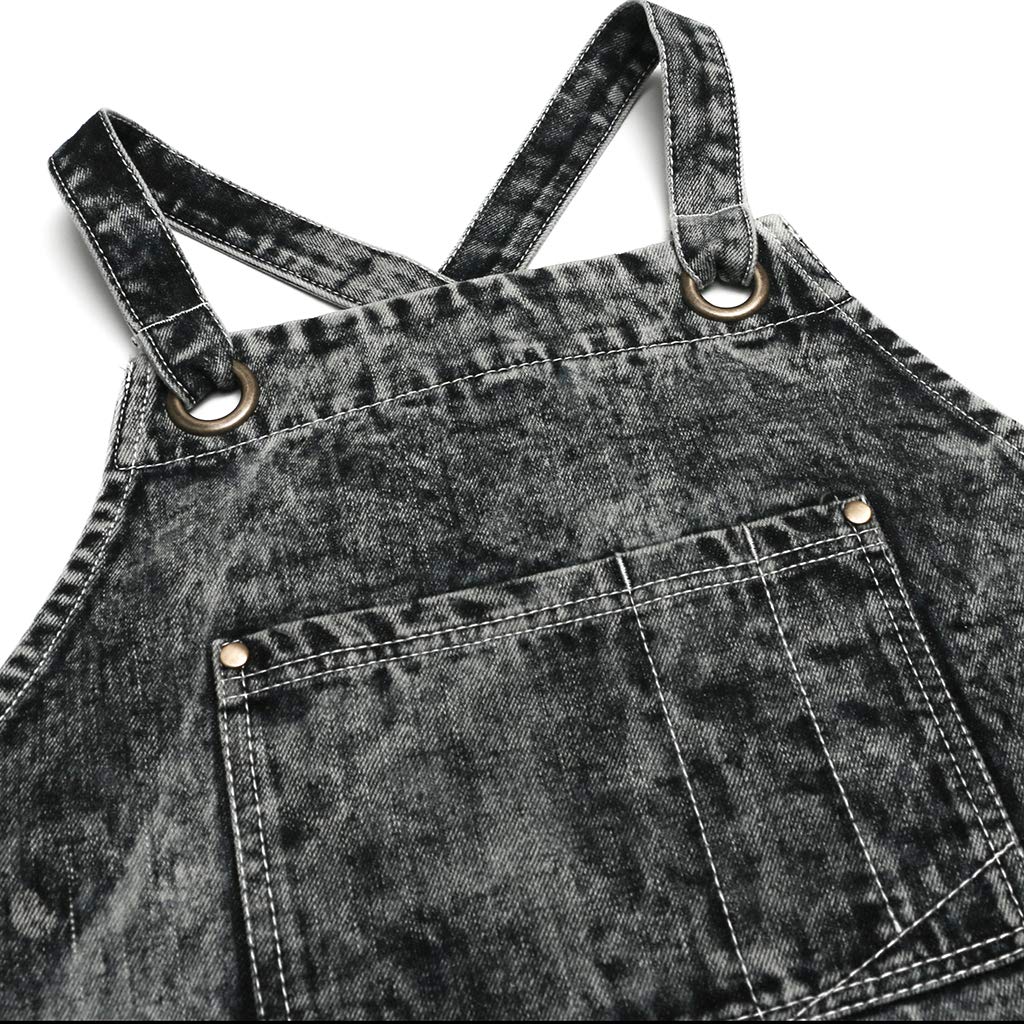 Foto 8 pulgar | Delantal De Estilista Jeanerlor De Mezclilla Negra Con Bolsillos Para Mujer - Venta Internacional.