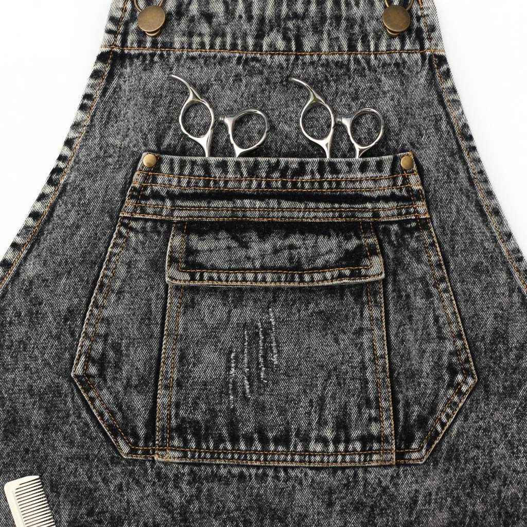 Foto 7 | Delantal Jeanerlor De Mezclilla Con Bolsillos Para Estilista, Color Negro - Venta Internacional.