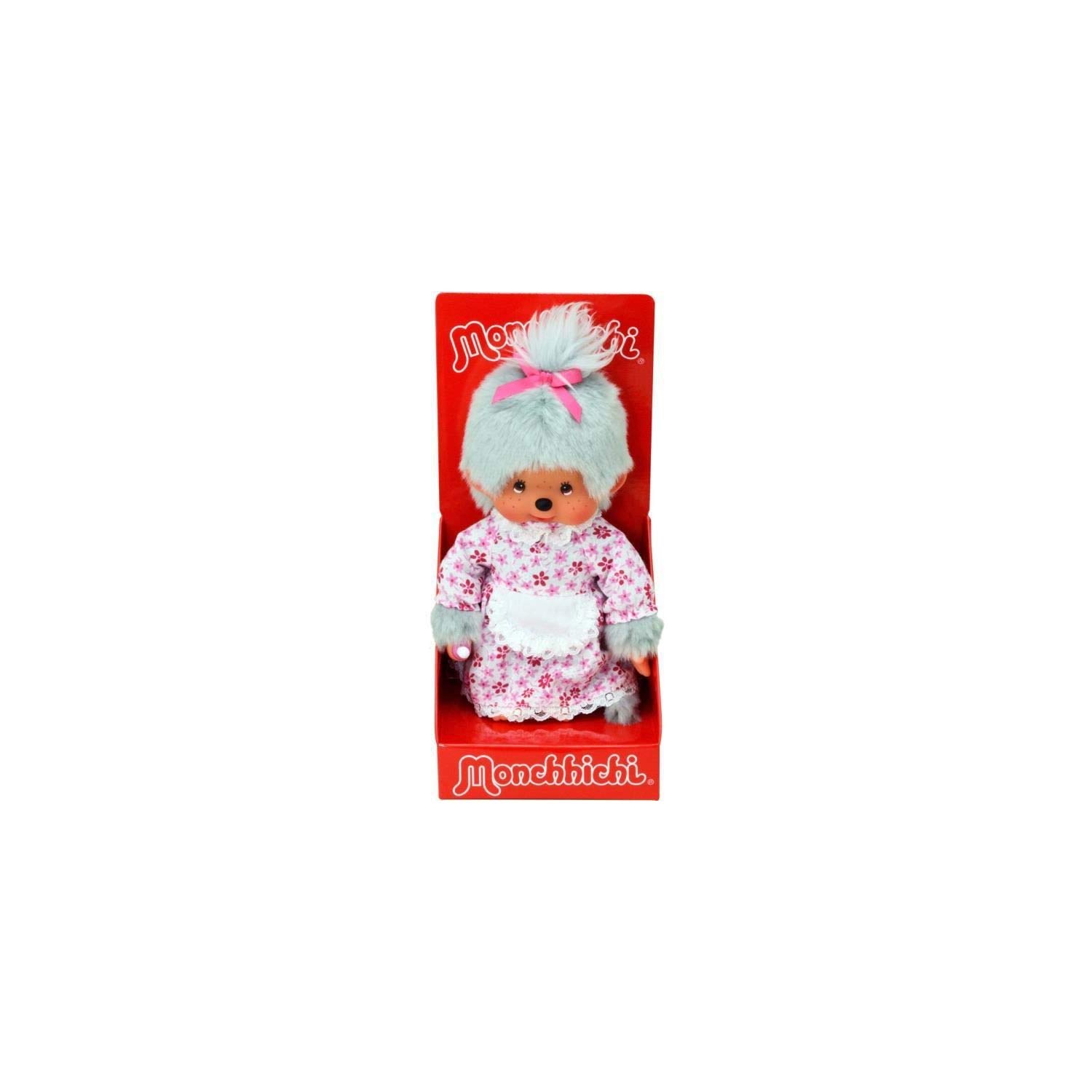 Foto 3 pulgar | Peluche Bandai Monchhichi Mamie Granny 20 Cm De Pelo Blanco - Venta Internacional.