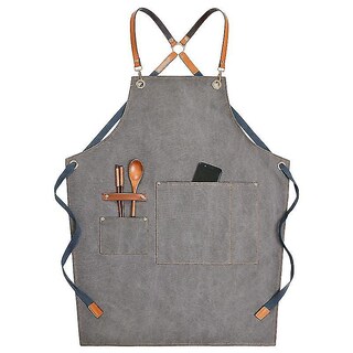 Foto 1 | Delantal Huoguo De Mezclilla Impermeable Coreano Con Logotipo Personalizado Unisex - Venta Internacional.