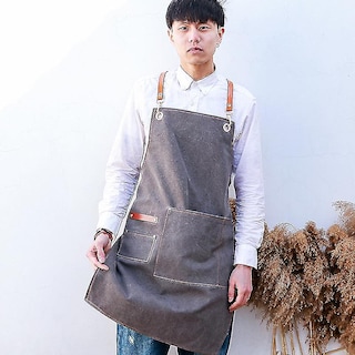 Foto 2 | Delantal Huoguo De Mezclilla Impermeable Coreano Con Logotipo Personalizado Unisex - Venta Internacional.