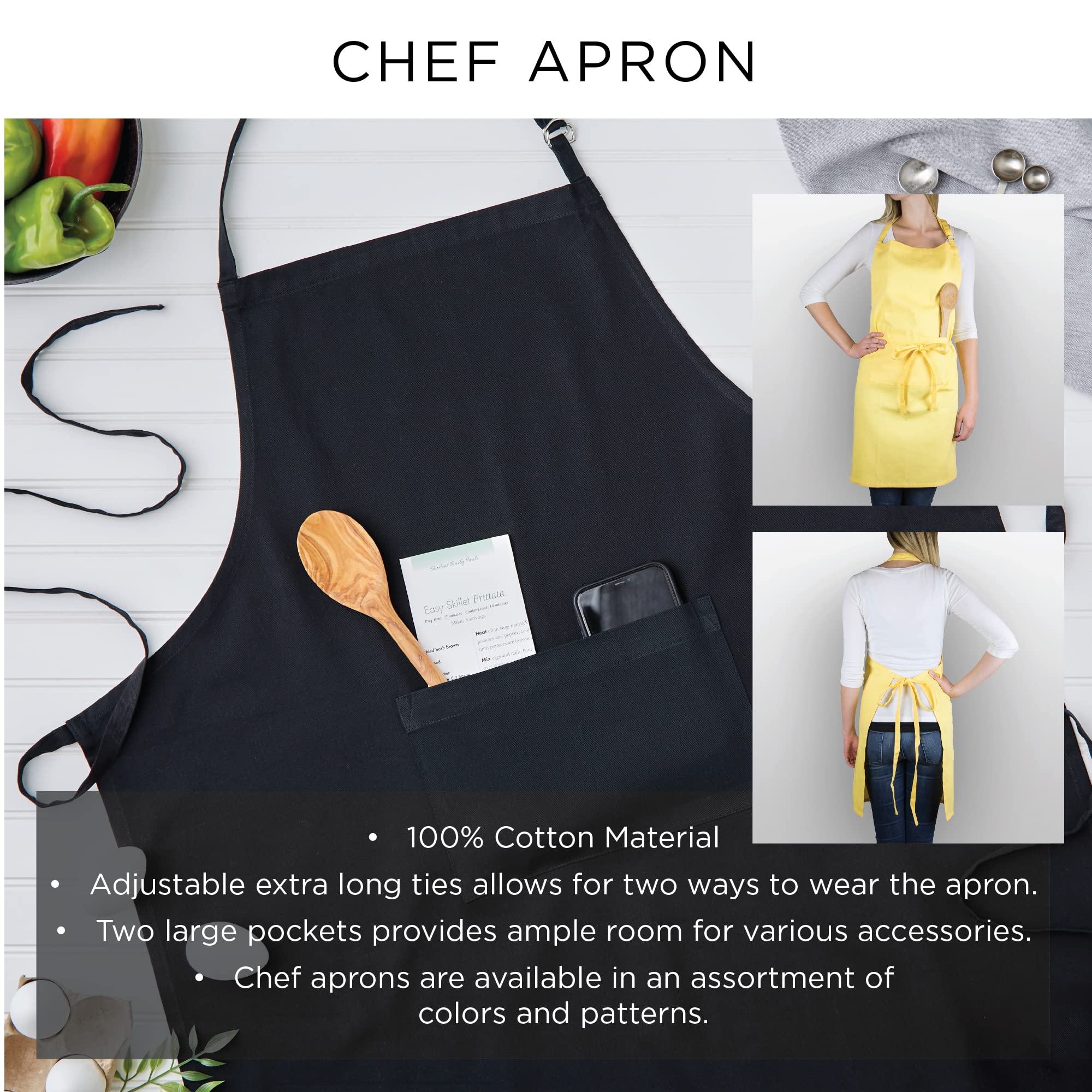 Foto 7 | Delantal De Chef Dii Everyday Basic Aqua, 100% Algodón - Venta Internacional.