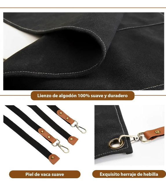 Foto 4 pulgar | Delantal De Cocina Xtellar Con Correa Ajustable Premium  Set De 2  Versátil Y Duradero Para Chefs Y Aficionados