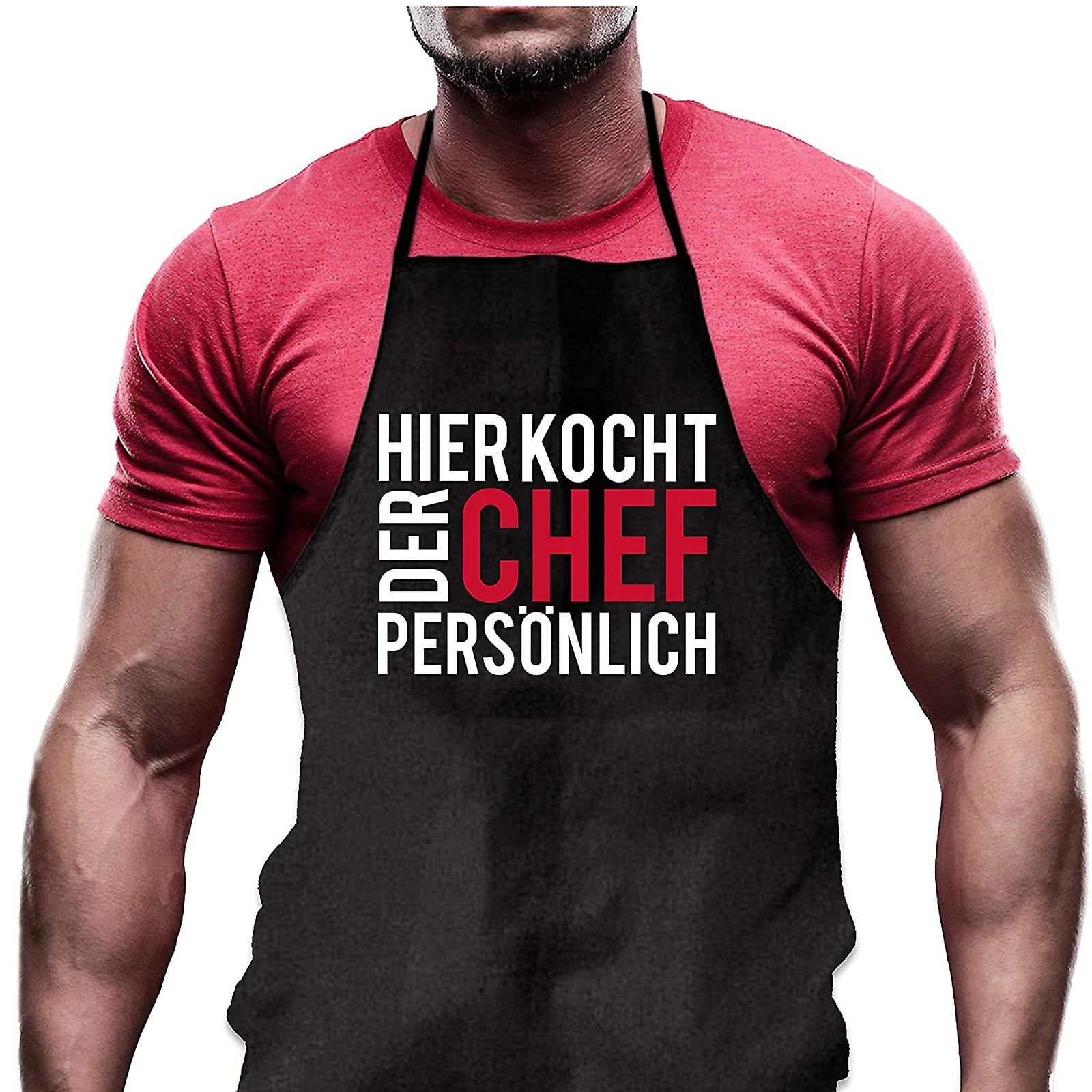 Foto 3 pulgar | Delantal Huoguo Men Are Cooking Con Texto Bonito Estampado Para Familia - Venta Internacional.