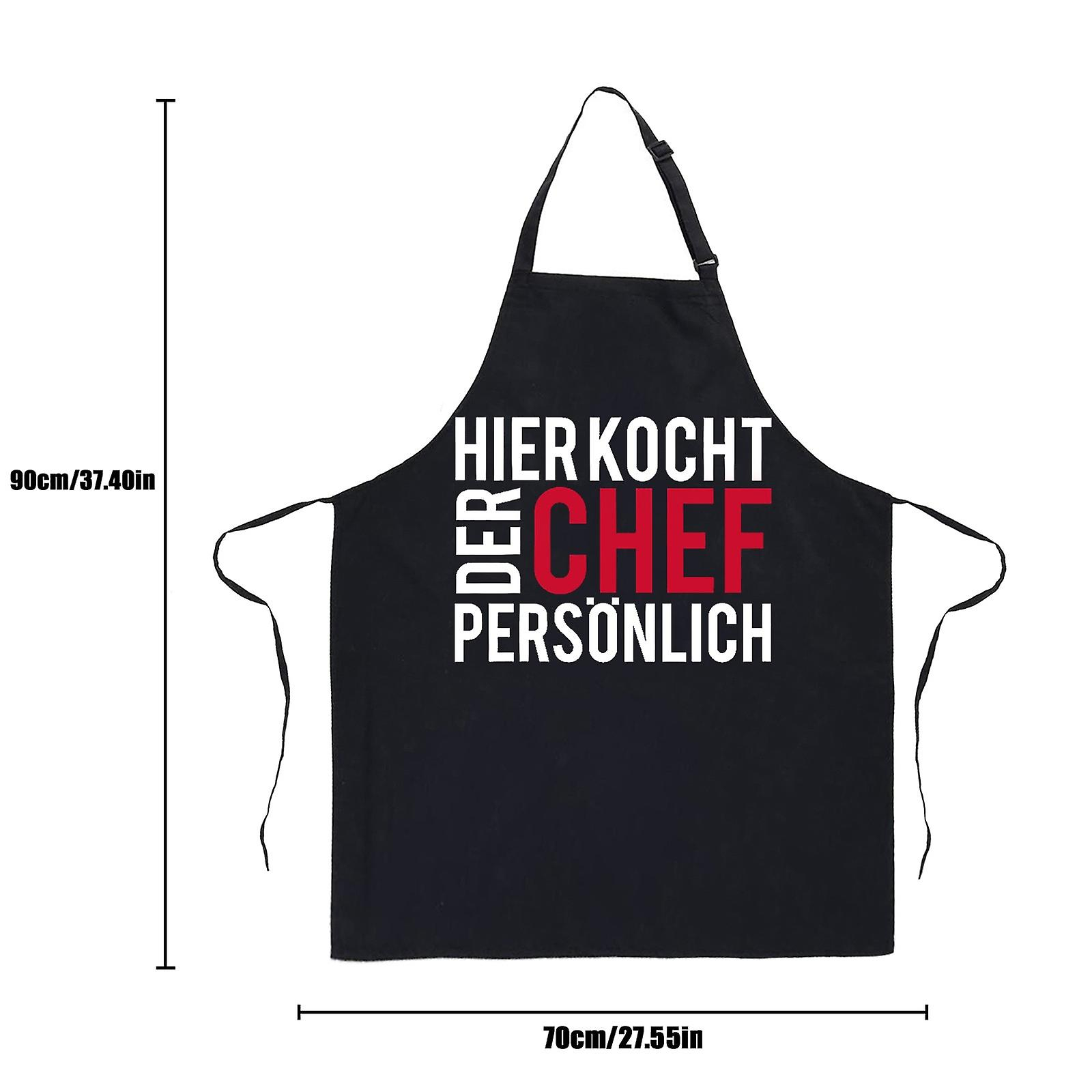 Foto 4 pulgar | Delantal Huoguo Men Are Cooking Con Texto Bonito Estampado Para Familia - Venta Internacional.