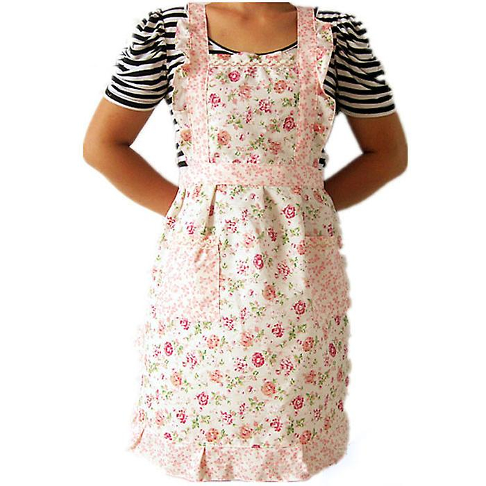 Foto 5 pulgar | Vestido Tipo Delantal Huoguo Para Mujer  Cocina Casera  Para Cocinar  Estilo Floral - Venta Internacional.