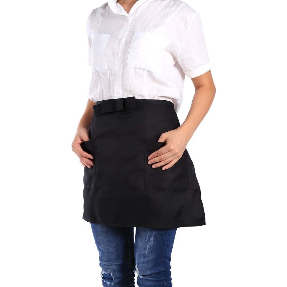 Foto 3 pulgar | Delantal Corto Negro ZJchao Unisex - Venta Internacional
