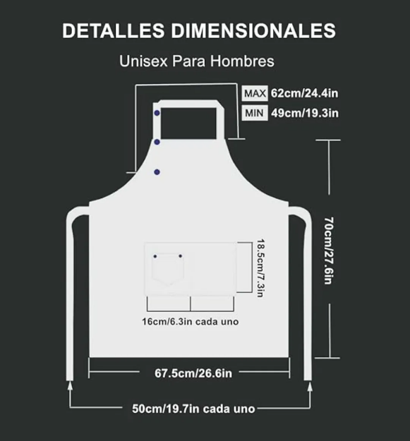 Foto 3 pulgar | Juego De 4 Delantales De Cocina Xtellar Ajustables E Impermeables De Alta Calidad