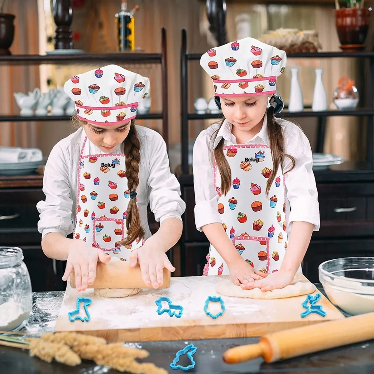 Foto 5 | ''delantal Infantil Para Niña Cocina Utensilios Para 20 Uds.rosa Panques ''