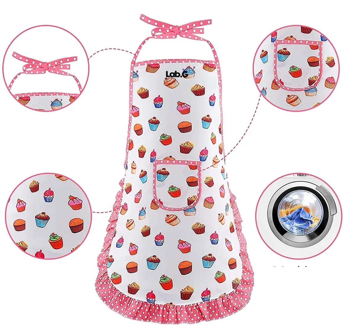 Foto 2 | ''delantal Infantil Para Niña Cocina Utensilios Para 20 Uds.rosa Panques ''