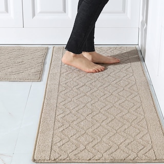 Foto 1 | Alfombra De Cocina Cosy Homeer 122 X 51 Cm/76 X 51 Cm, Color Beige, 2 Unidades - Venta Internacional.