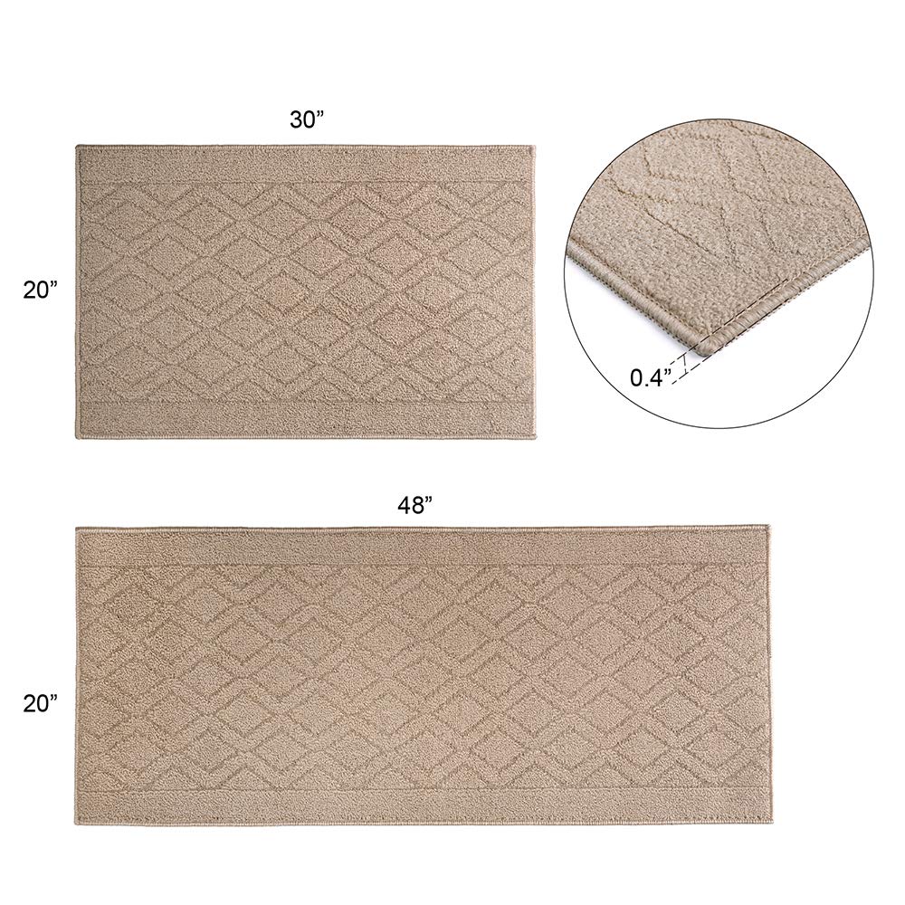 Foto 7 pulgar | Alfombra De Cocina Cosy Homeer 122 X 51 Cm/76 X 51 Cm, Color Beige, 2 Unidades - Venta Internacional.