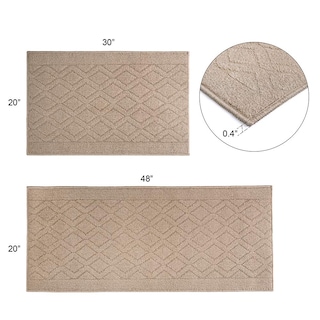 Foto 6 | Alfombra De Cocina Cosy Homeer 122 X 51 Cm/76 X 51 Cm, Color Beige, 2 Unidades - Venta Internacional.