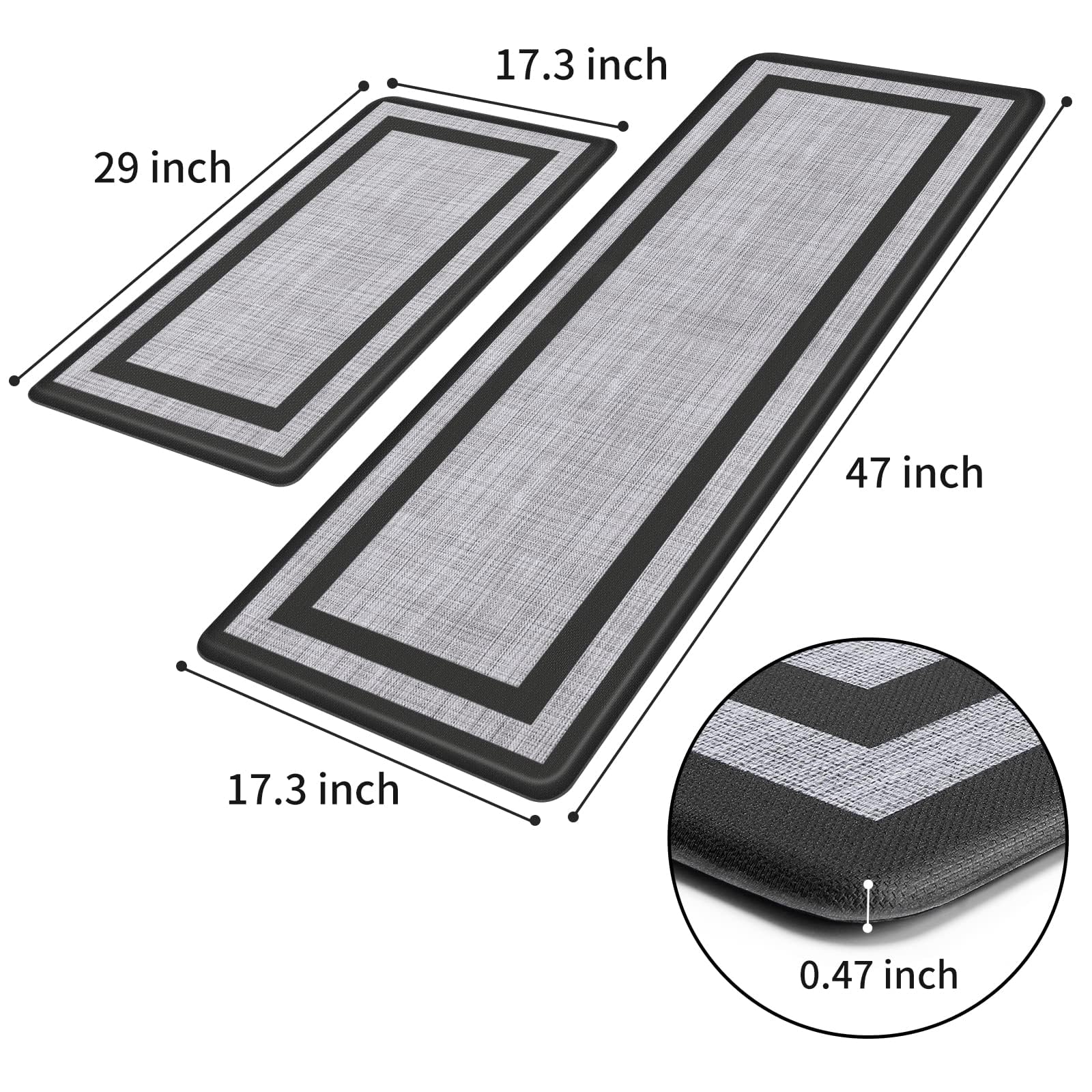 Foto 3 pulgar | Alfombrilla De Cocina Mattitude, Acolchada, Antideslizante, Impermeable, 2 Unidades - Venta Internacional.