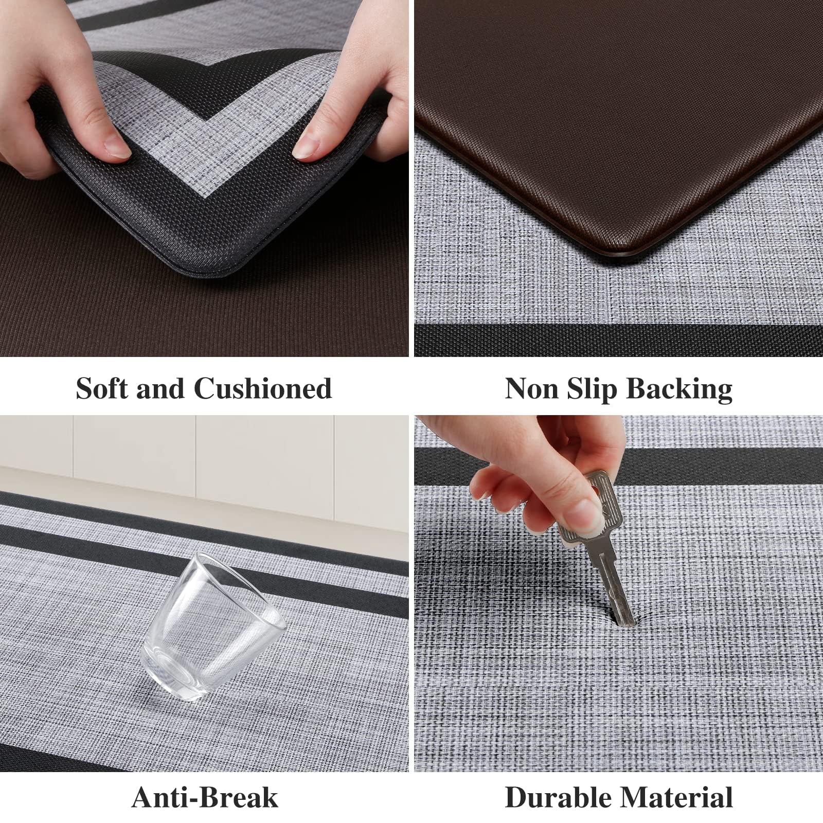 Foto 3 | Alfombrilla De Cocina Mattitude, Acolchada, Antideslizante, Impermeable, 2 Unidades - Venta Internacional.