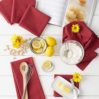 Foto 4 | Trapo para Cocina DII de Algodón Liso Rojo 6 Piezas - Venta Internacional