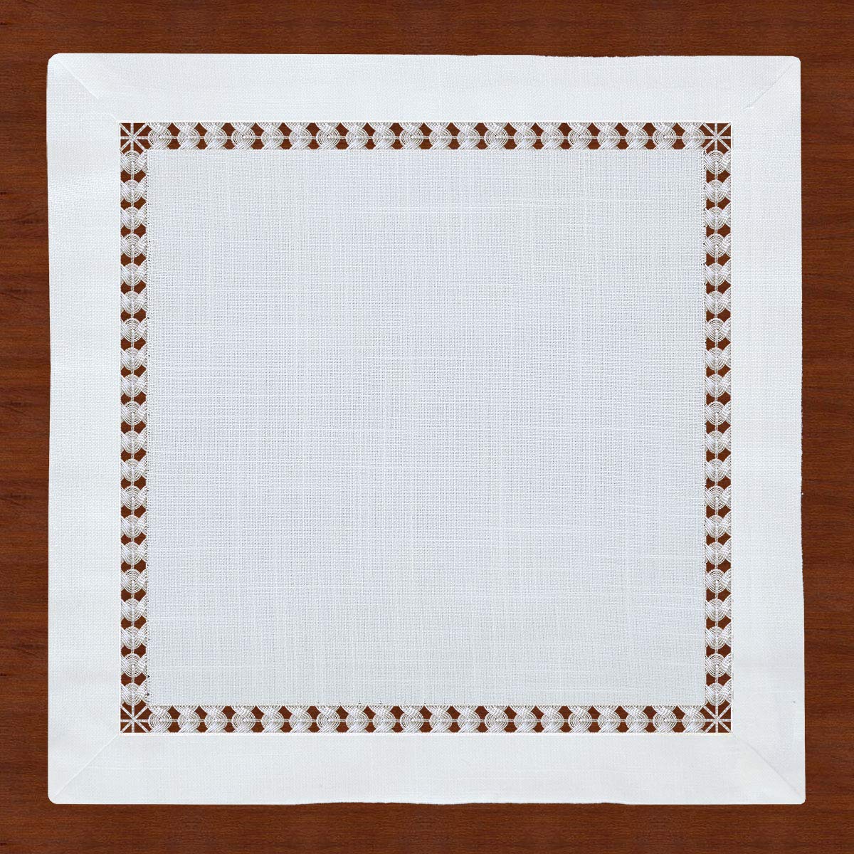 Foto 2 pulgar | Servilletas Grelicgo De Encaje Blanco Con Dobladillo, 29 X 29 Cm, Juego De 4 - Venta Internacional.