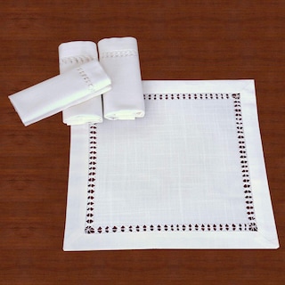 Foto 5 | Servilletas Grelicgo De Encaje Blanco Con Dobladillo, 29 X 29 Cm, Juego De 4 - Venta Internacional.