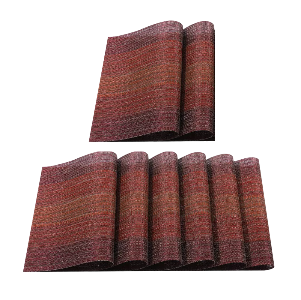 Foto 2 pulgar | Manteles Individuales Belug Rojos 8 Piezas