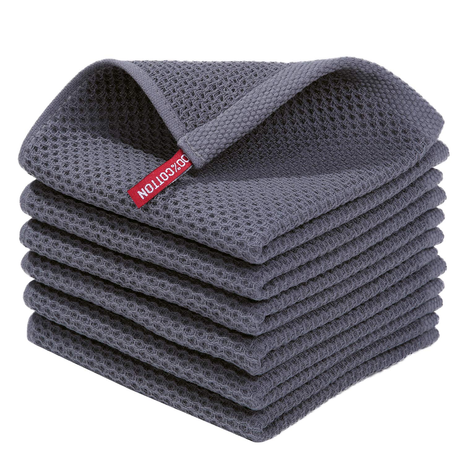 Foto 2 pulgar | Paños De Cocina Homaxy Waffle Weave, 100% Algodón, Paquete De 6 - Venta Internacional.