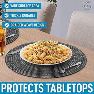 Foto 4 | Juego de Manteles Individuales Redondos de 15 Pulgadas para Mesa de Comedor - Venta Internacional