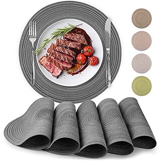 Foto 6 | Juego de Manteles Individuales Redondos de 15 Pulgadas para Mesa de Comedor - Venta Internacional