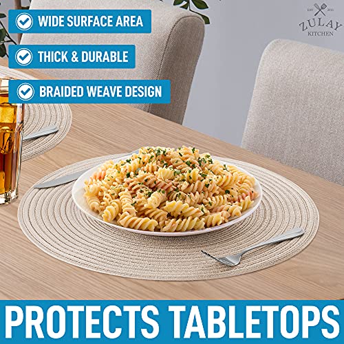 Foto 4 pulgar | Juego de Mesa de Comedor con Manteles Individuales Redondos de 15 Pulgadas - Venta Internacional