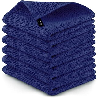 Foto 1 | Toallas de Algodón Zulay Kitchen Tejidas en Forma de Gofre 6 Unidades 30 X 30 cm - Venta Internacional