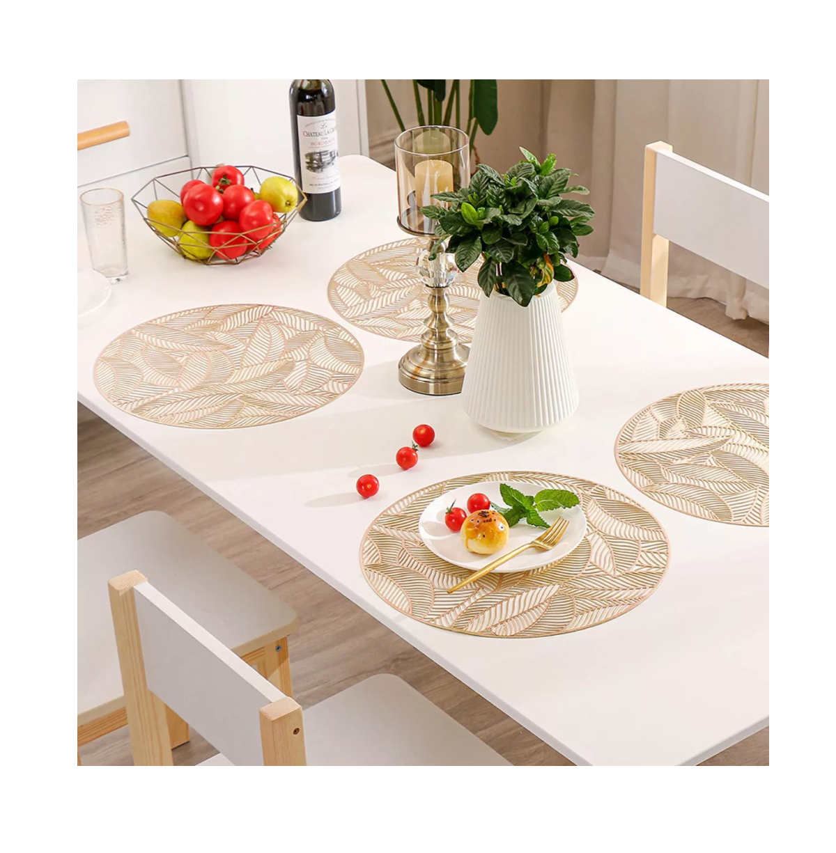 Foto 2 | 6 Manteles Individuales con 6 Posavasos Belug Marrones