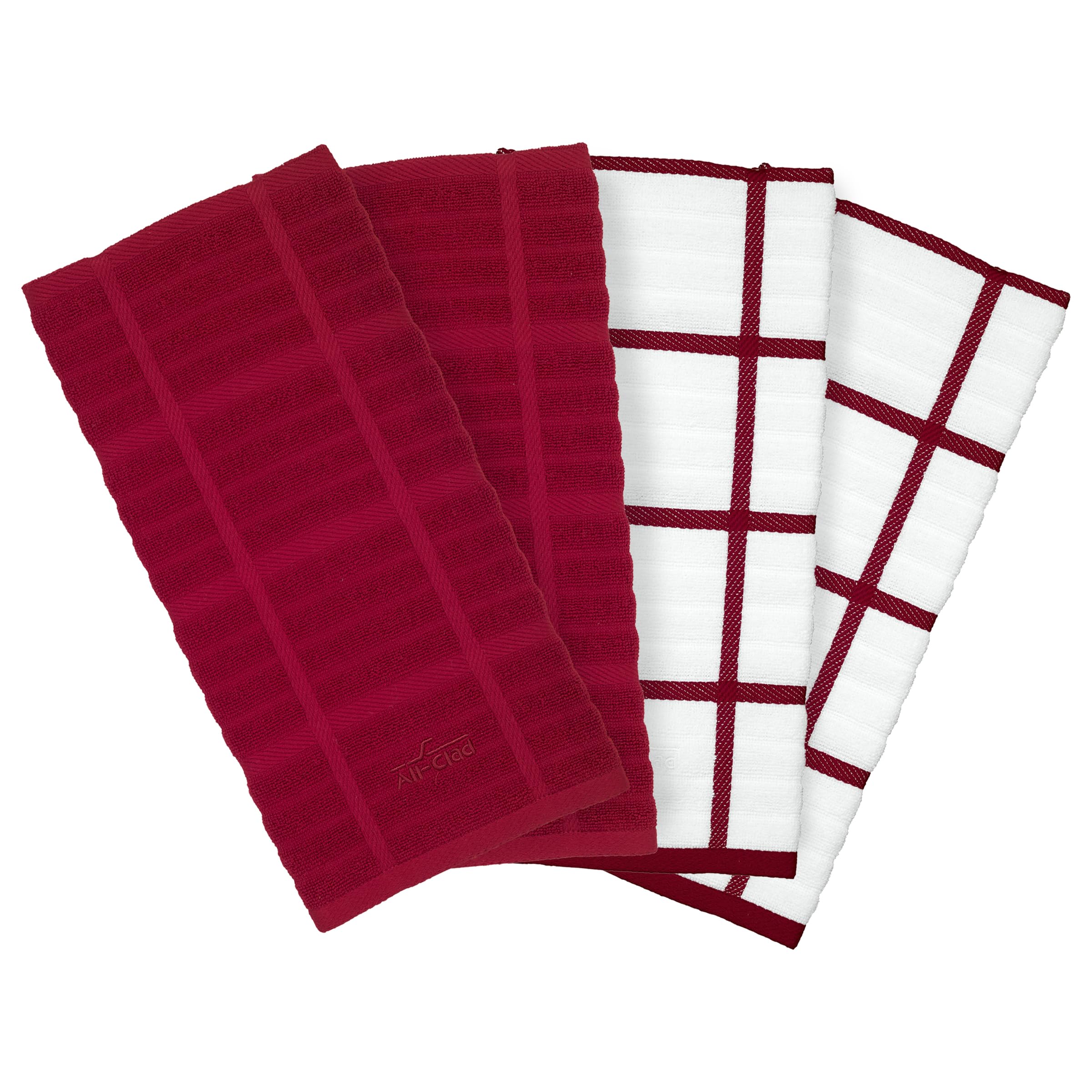 Toallas De Cocina Totalmente Revestidas, Lisas Y Coordinadas, 100% Algodón (paquete De 4) - Venta Internacional. $1,262