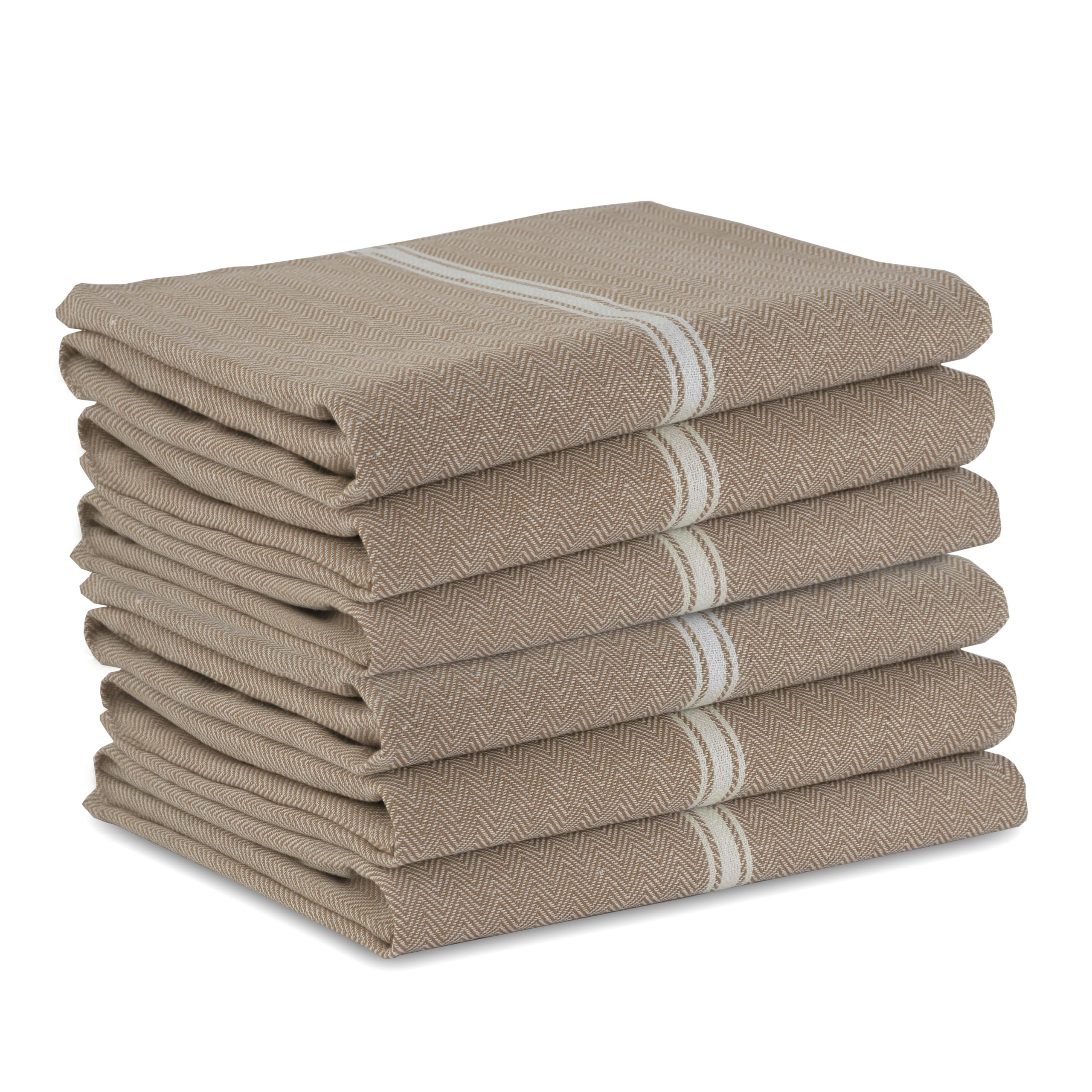 Toallas De Cocina Lane Linen, 100% Algodón Puro, Paquete De 6 Unidades, Color Beige - Venta Internacional.