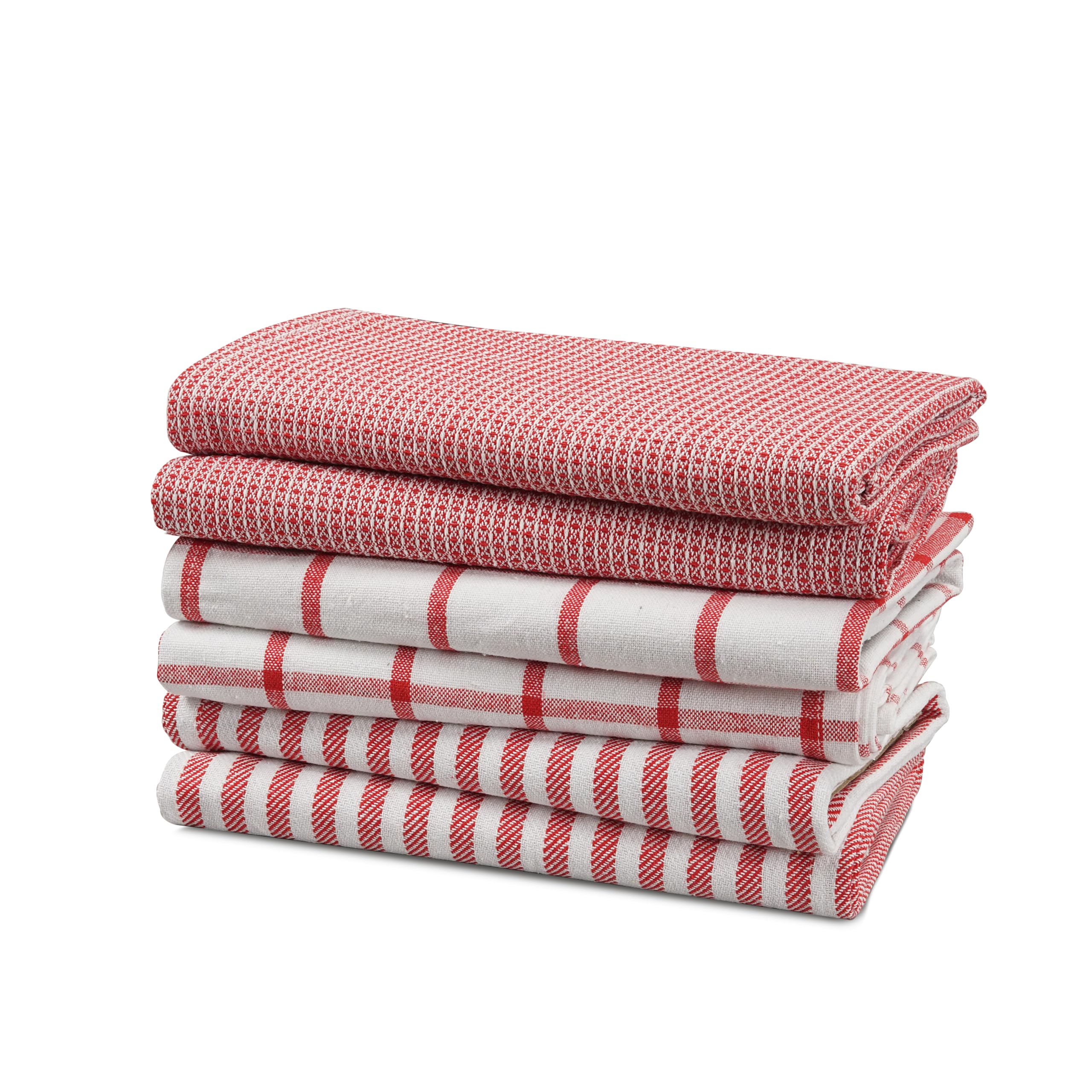 Foto 2 pulgar | Toallas De Cocina Lane Linen 100% Algodón, Paquete De 6 Unidades, 45 X 70 Cm, Color Rojo - Venta Internacional.