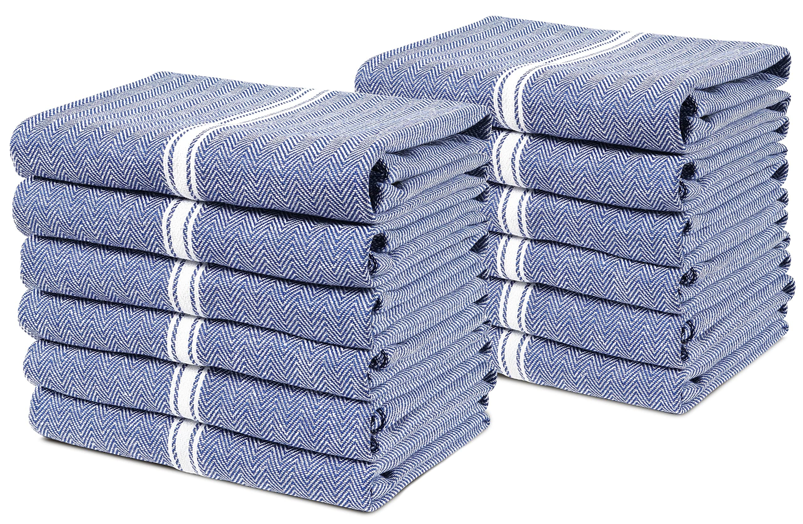 Juego De 12 Paños De Cocina Lane Linen, 100% Algodón, Color Azul, 38 X 64 Cm - Venta Internacional. $724