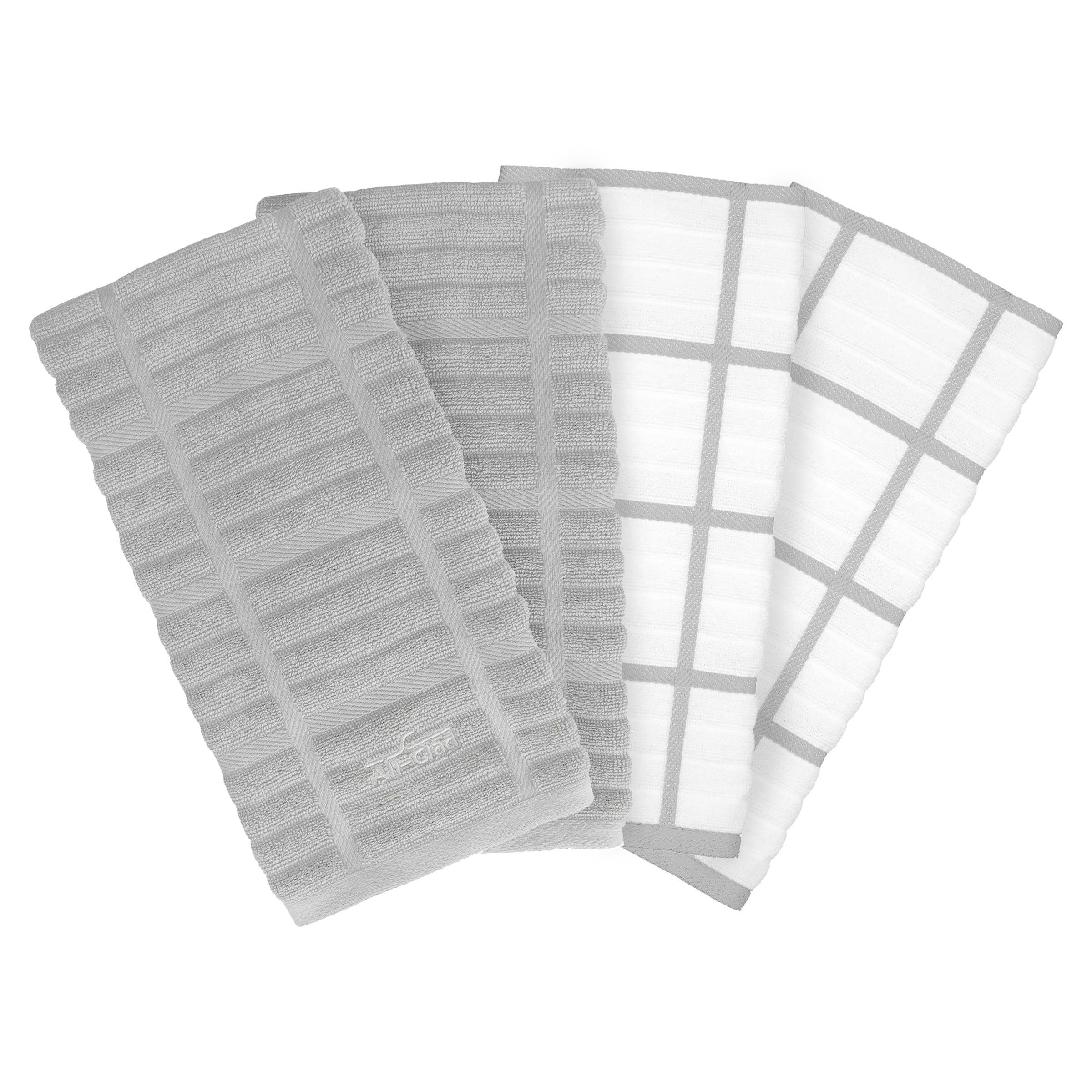 Toallas De Cocina Totalmente Revestidas, Lisas Y Coordinadas, 100% Algodón, Paquete De 4 - Venta Internacional. $1,129