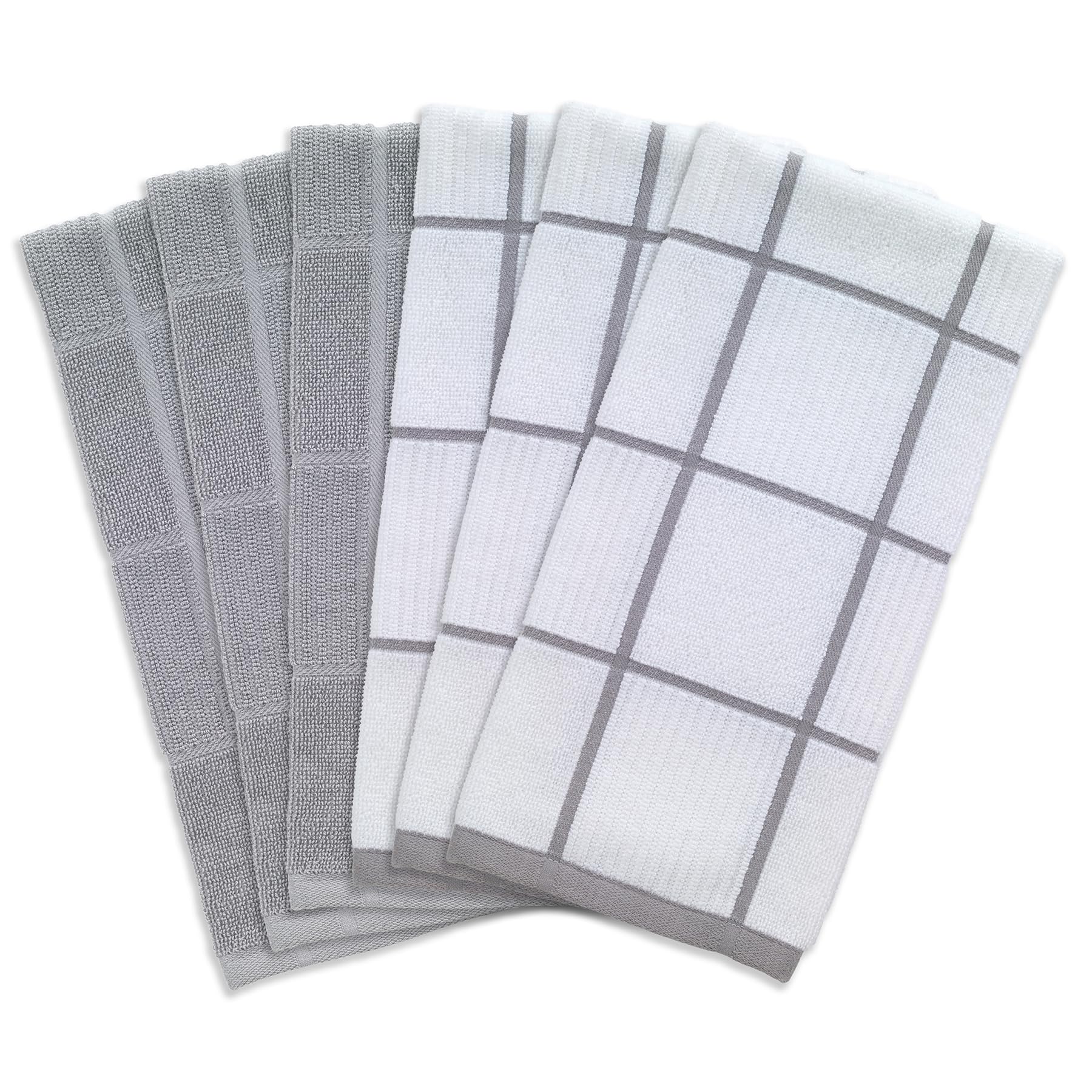 Foto 4 pulgar | Paños De Cocina T-fal De Parquet Liso Y A Cuadros, 100% Algodón, 6 Unidades - Venta Internacional.