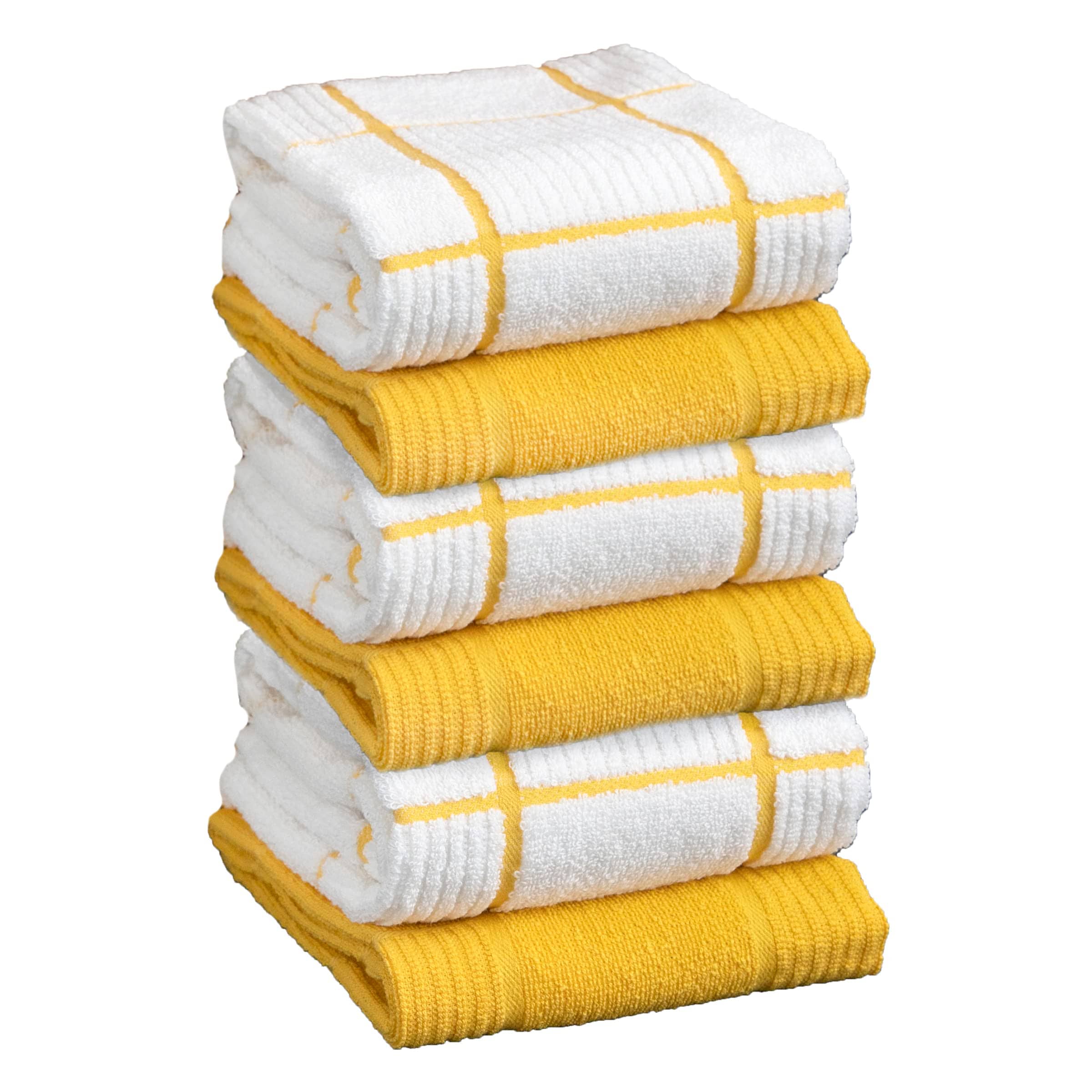 Paños De Cocina T-fal De Parquet Liso Y A Cuadros, 100% Algodón, 6 Unidades - Venta Internacional.