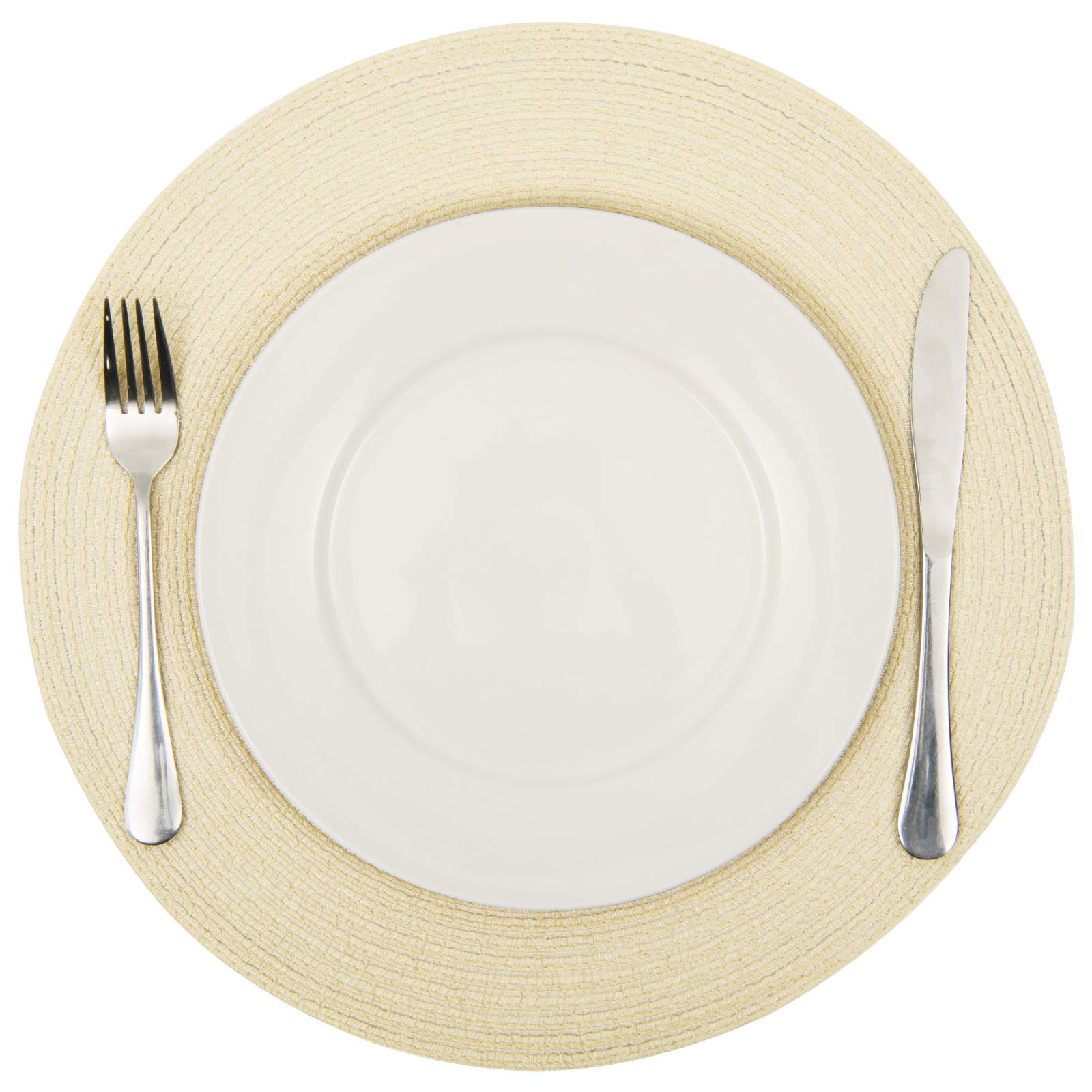 Foto 3 pulgar | Juego De 6 Manteles Redondos Trenzados Shacos Para Mesa De Comedor, 38 Cm - Venta Internacional.