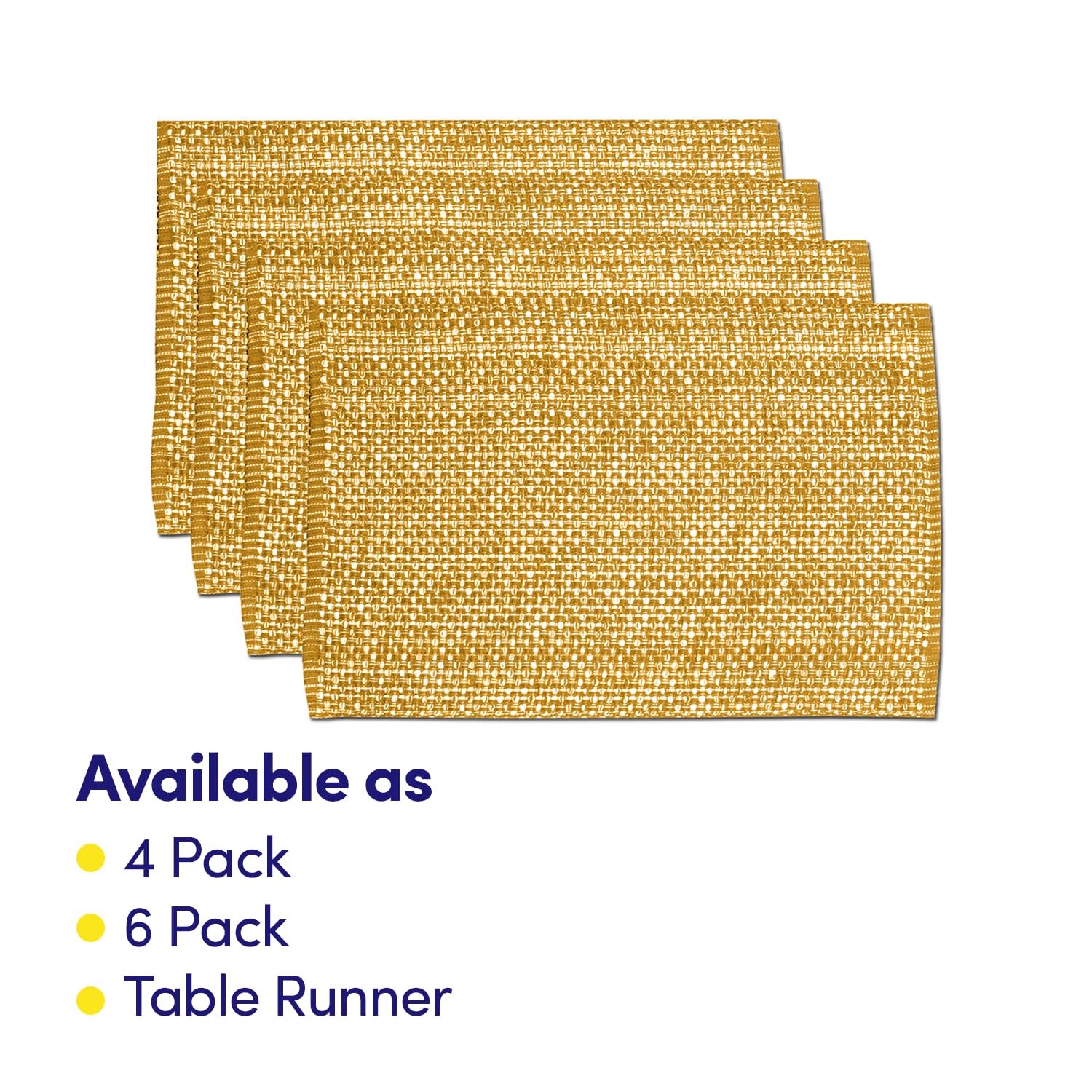 Foto 4 pulgar | Juego De 4 Unidades De La Colección Sweet Home De Placemats Algodón Naranja - Venta Internacional