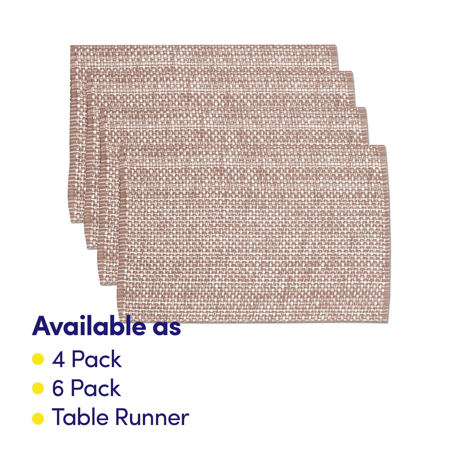 Foto 4 pulgar | Juego De 4 Unidades De La Colección Sweet Home De Placemats Algodón Topo - Venta Internacional