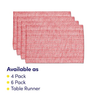 Foto 3 | Juego De 6 Unidades De La Colección Sweet Home De Placemats Algodón Rosa - Venta Internacional