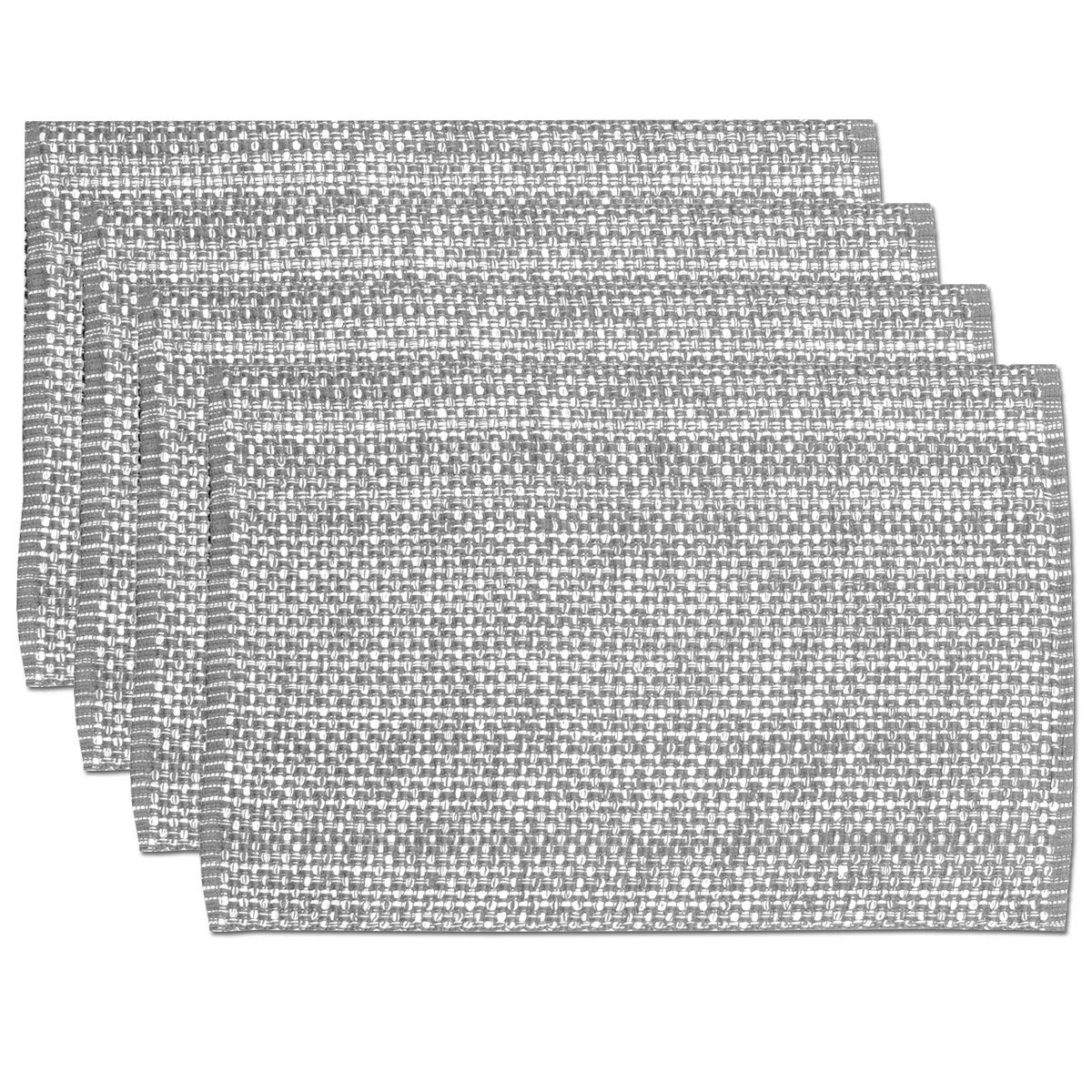 Juego de 4 Unidades De La Colección Sweet Home De Placemats 100% Algodón Gris - Venta Internacional