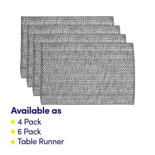 Foto 3 | Juego de 4 Unidades De La Colección Sweet Home De Placemats 100% Algodón Gris - Venta Internacional