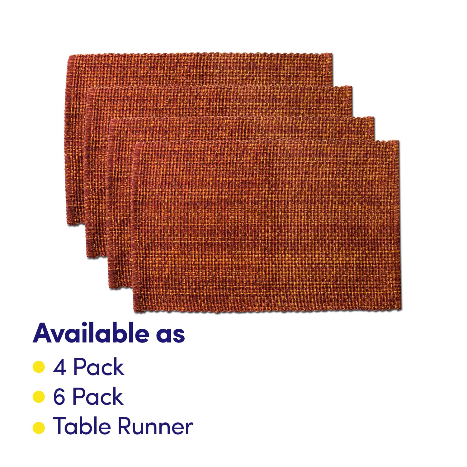 Foto 3 | Juego De 4 Unidades De La Colección Sweet Home De Placemats 100% Algodón Óxido - Venta Internacional