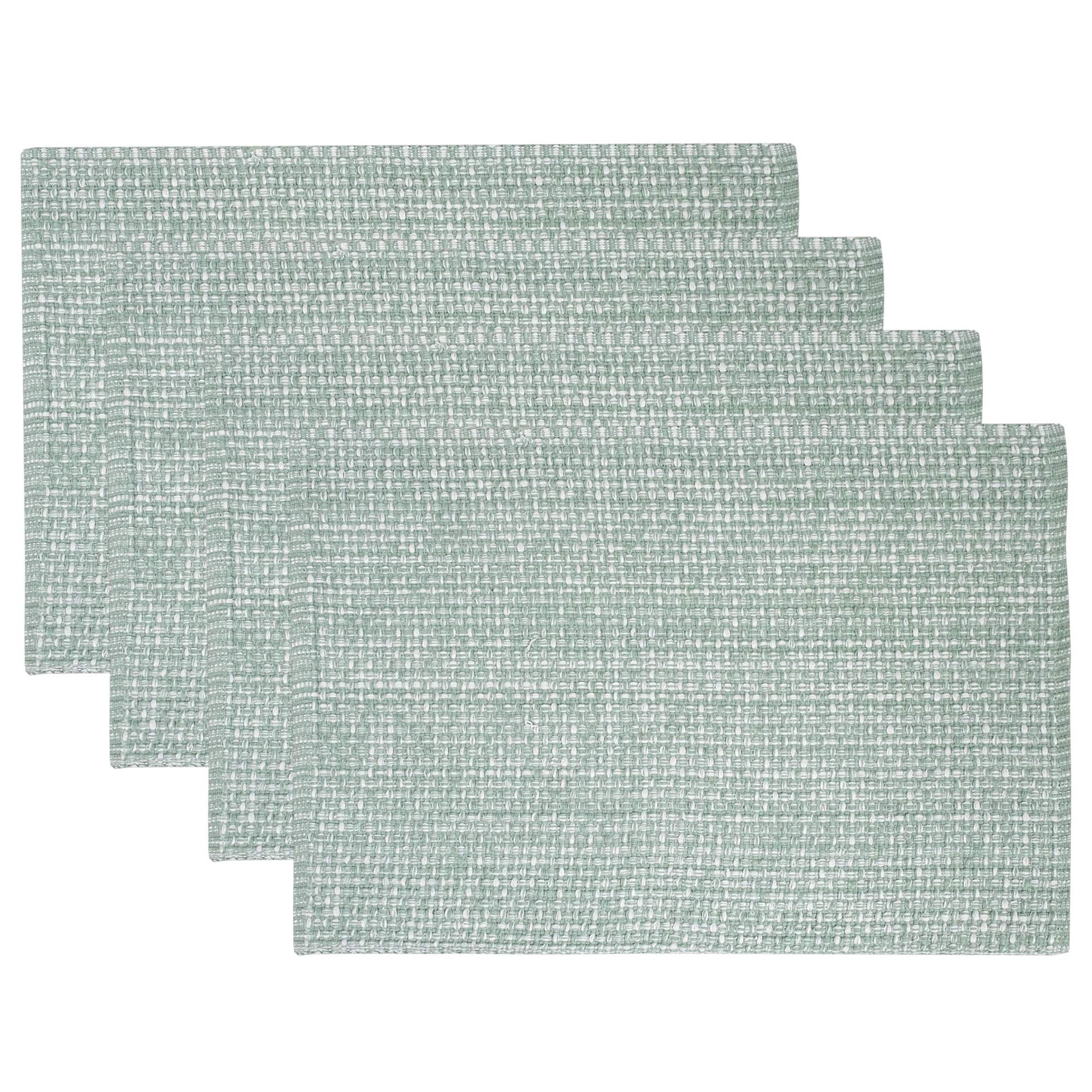 Foto 2 pulgar | Juego De 4 Unidades De La Colección Sweet Home De Placemats, 100% Algodón, Color Verde Pálido - Venta Internacional.