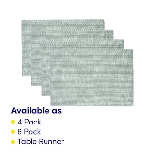 Foto 3 | Juego De 4 Unidades De La Colección Sweet Home De Placemats, 100% Algodón, Color Verde Pálido - Venta Internacional.
