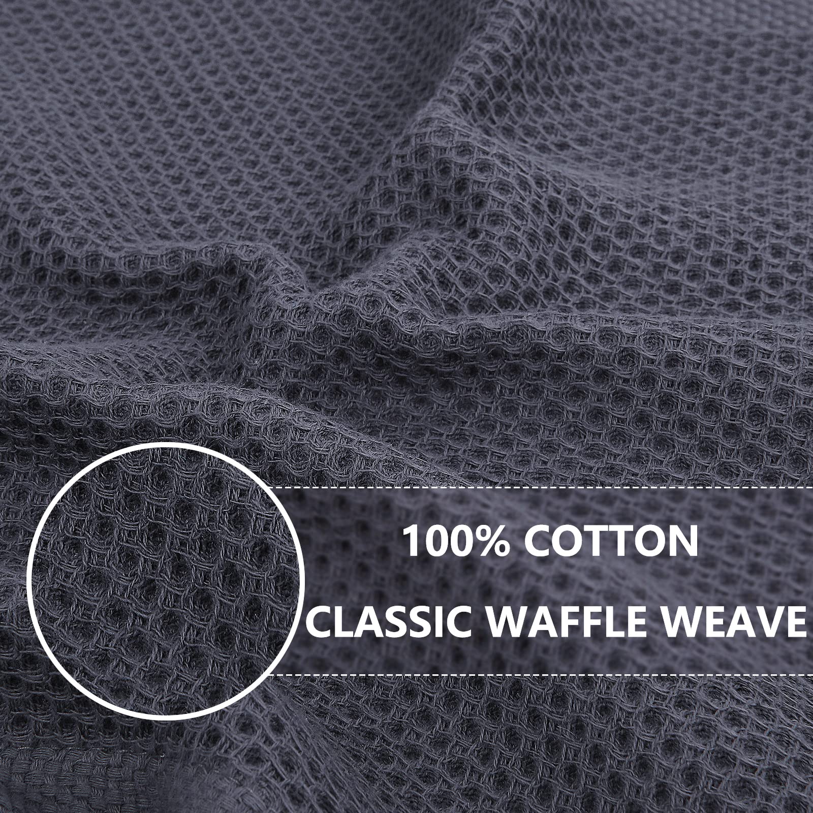 Foto 2 | Paños De Cocina Homaxy Waffle Weave, 100% Algodón, Paquete De 4 - Venta Internacional.
