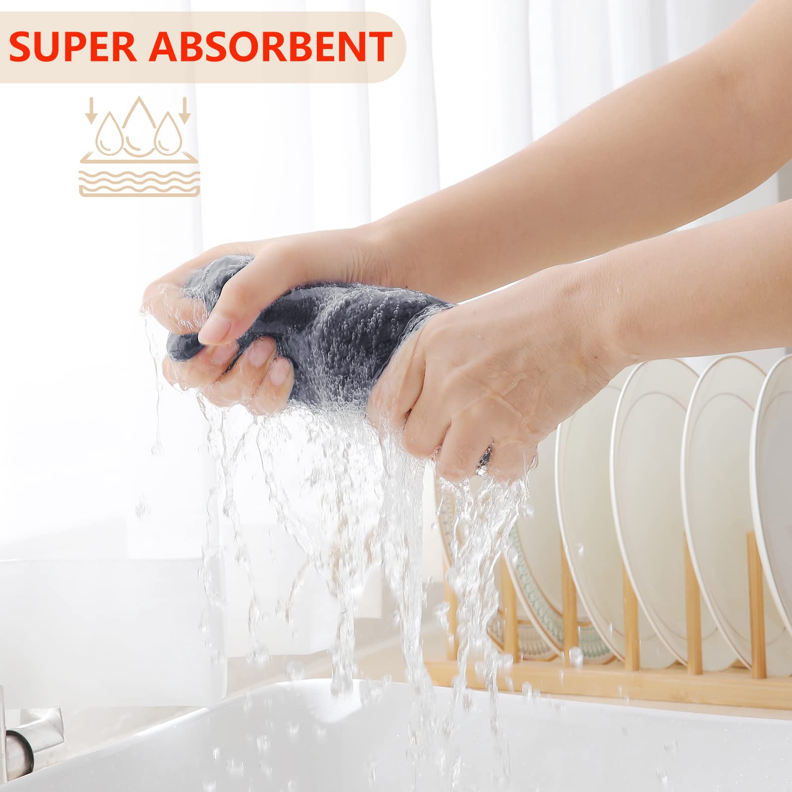 Foto 4 pulgar | Paños De Cocina Homaxy Waffle Weave, 100% Algodón, Paquete De 4 - Venta Internacional.