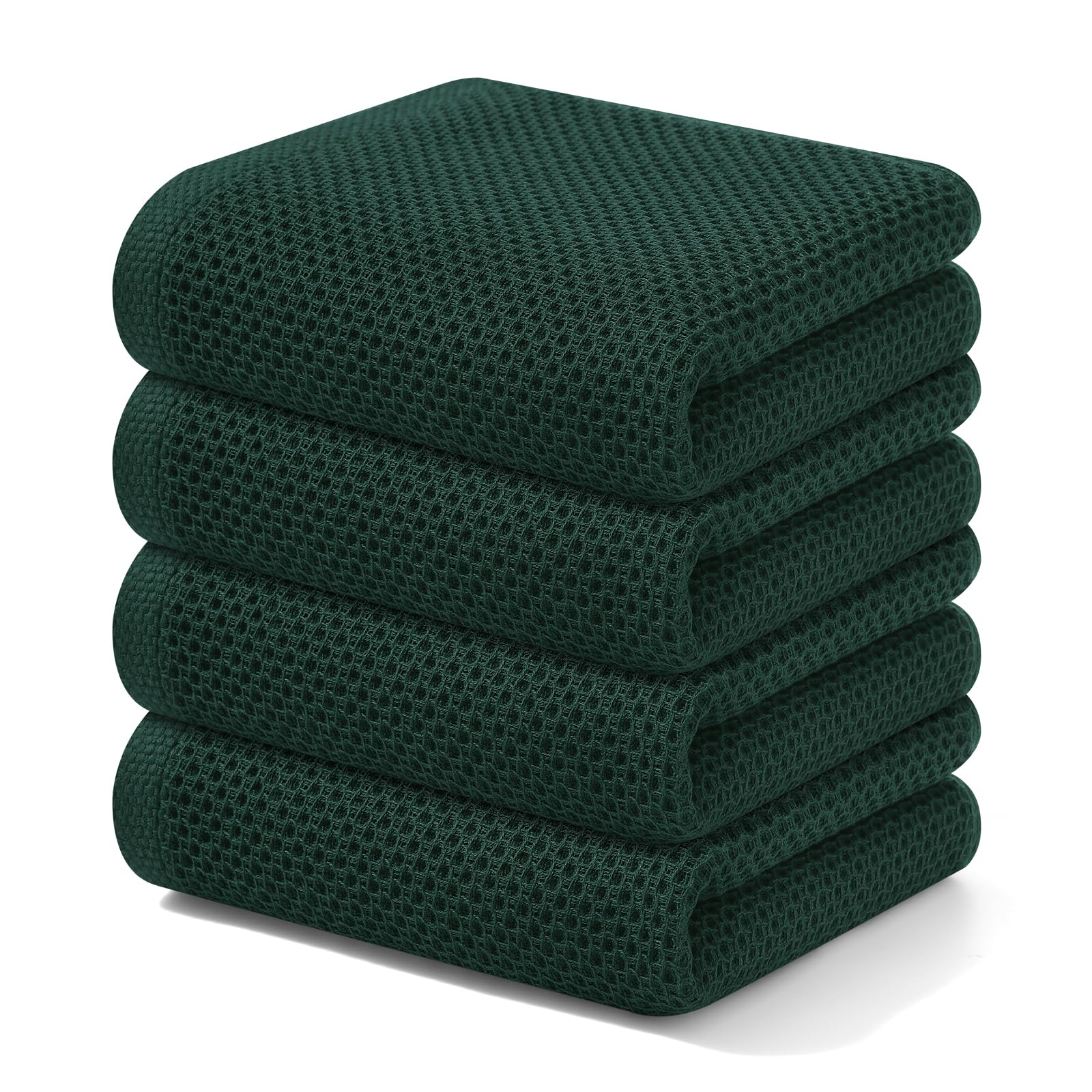 Foto 2 pulgar | Toallas De Cocina Kitinjoy Waffle Weave, 100% Algodón, Paquete De 4 - Venta Internacional.