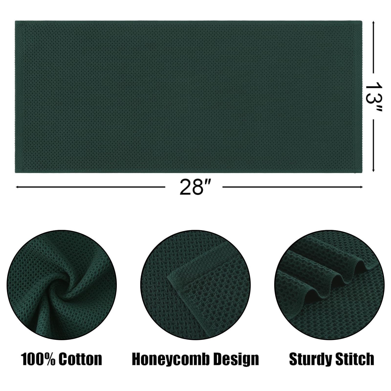 Foto 3 pulgar | Toallas De Cocina Kitinjoy Waffle Weave, 100% Algodón, Paquete De 4 - Venta Internacional.